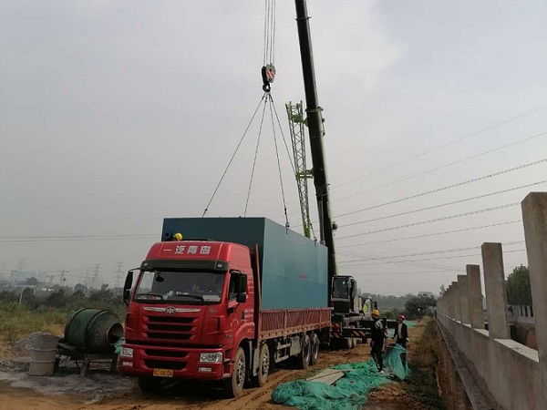 鄭州2000噸每天一體化生活污水處理現(xiàn)場